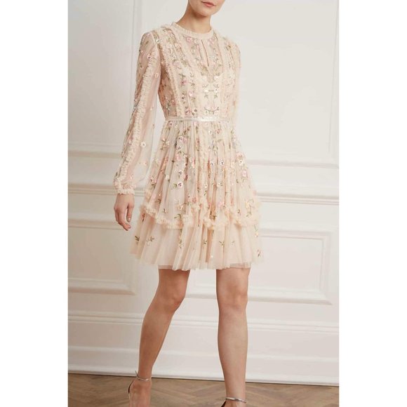 Needle & Thread | Wallflower Dress in Papaya Blush - Picture 2 of 12